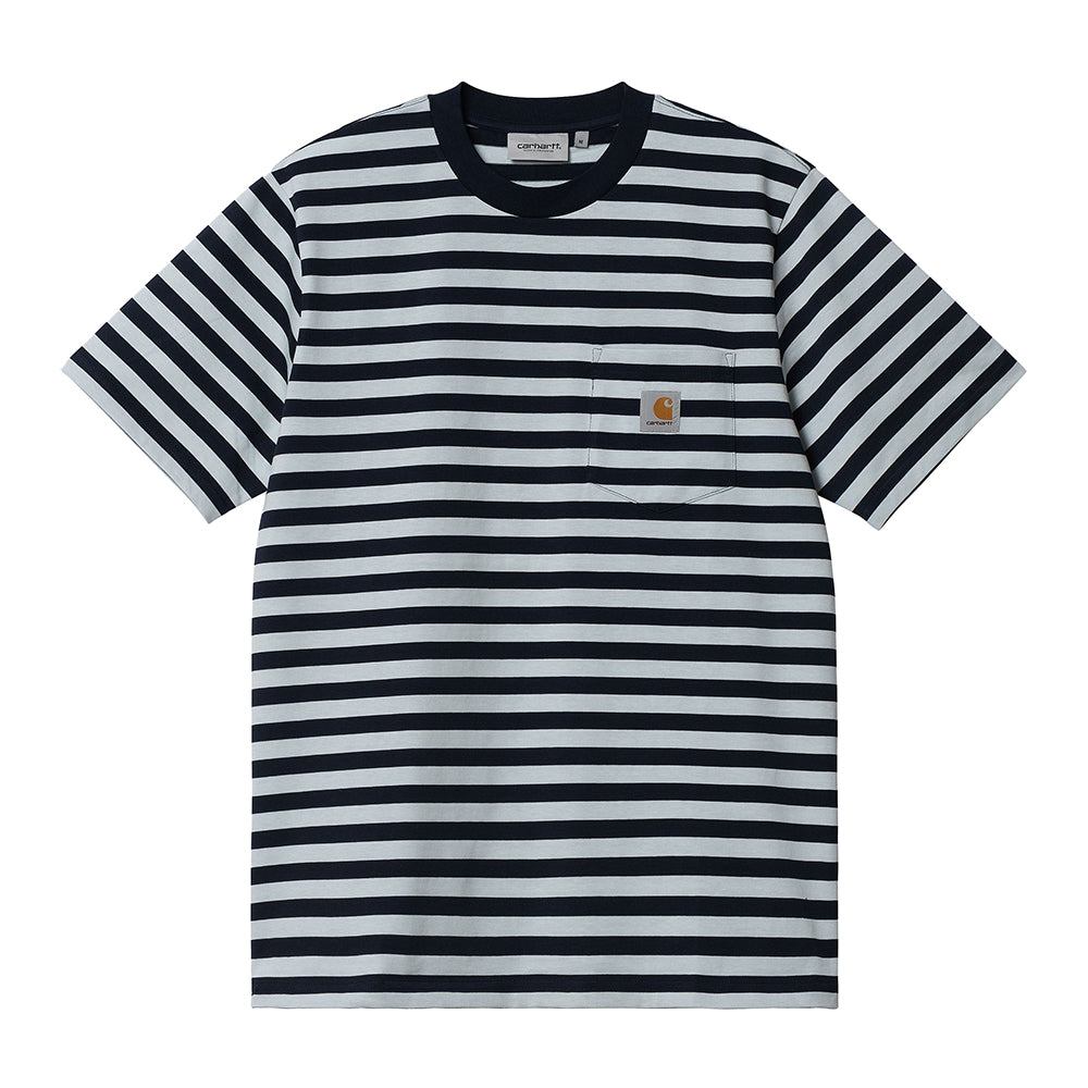 Carhartt WIP Scotty Stripe Pocket T-Shirt - Atom Blue