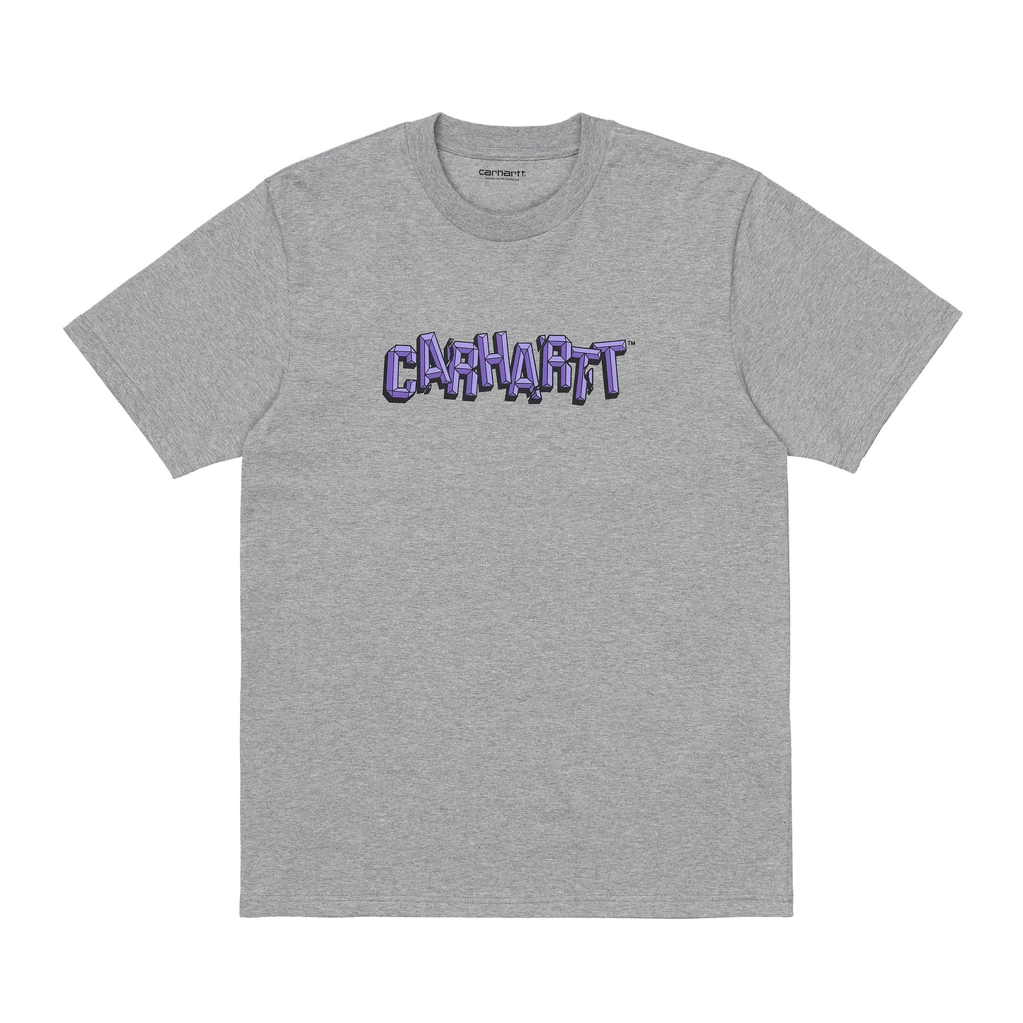 Carhartt WIP Shattered Script T-Shirt - Grey Heather