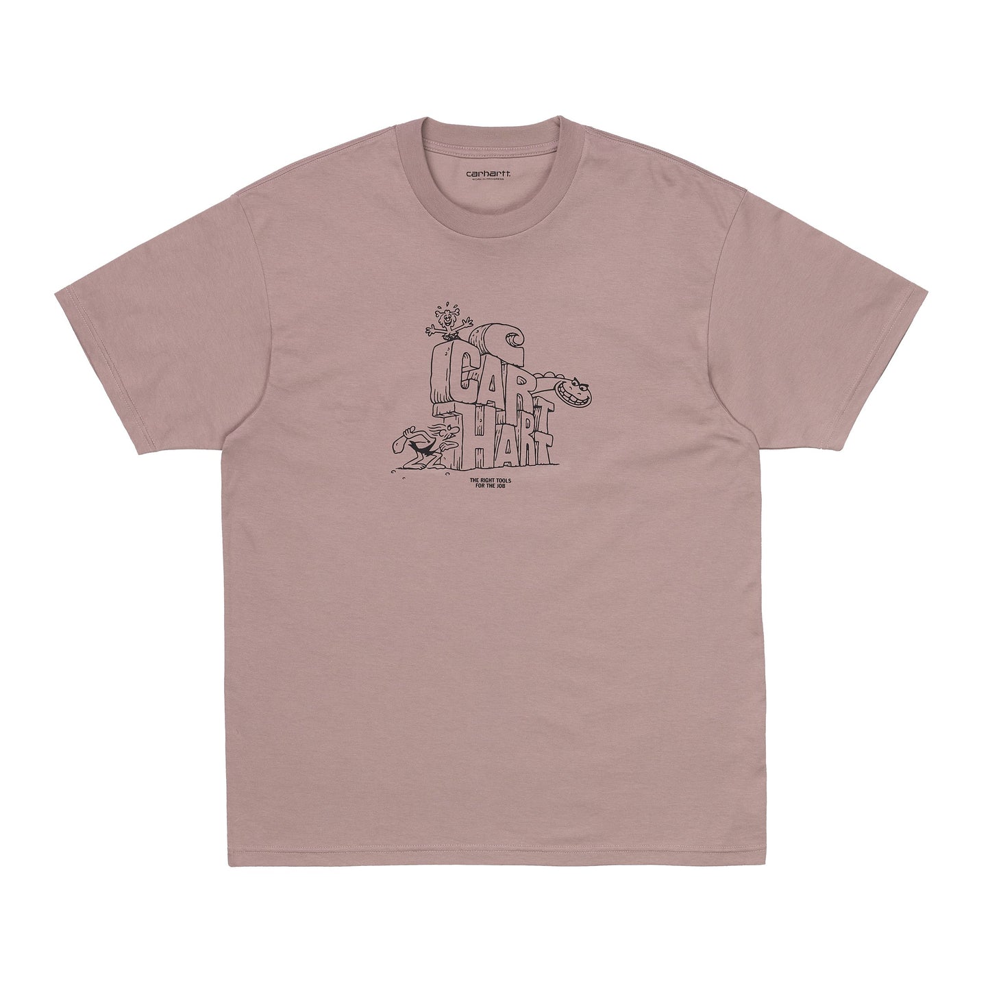 Carhartt WIP Stoneage T-Shirt - Earthy Pink Black