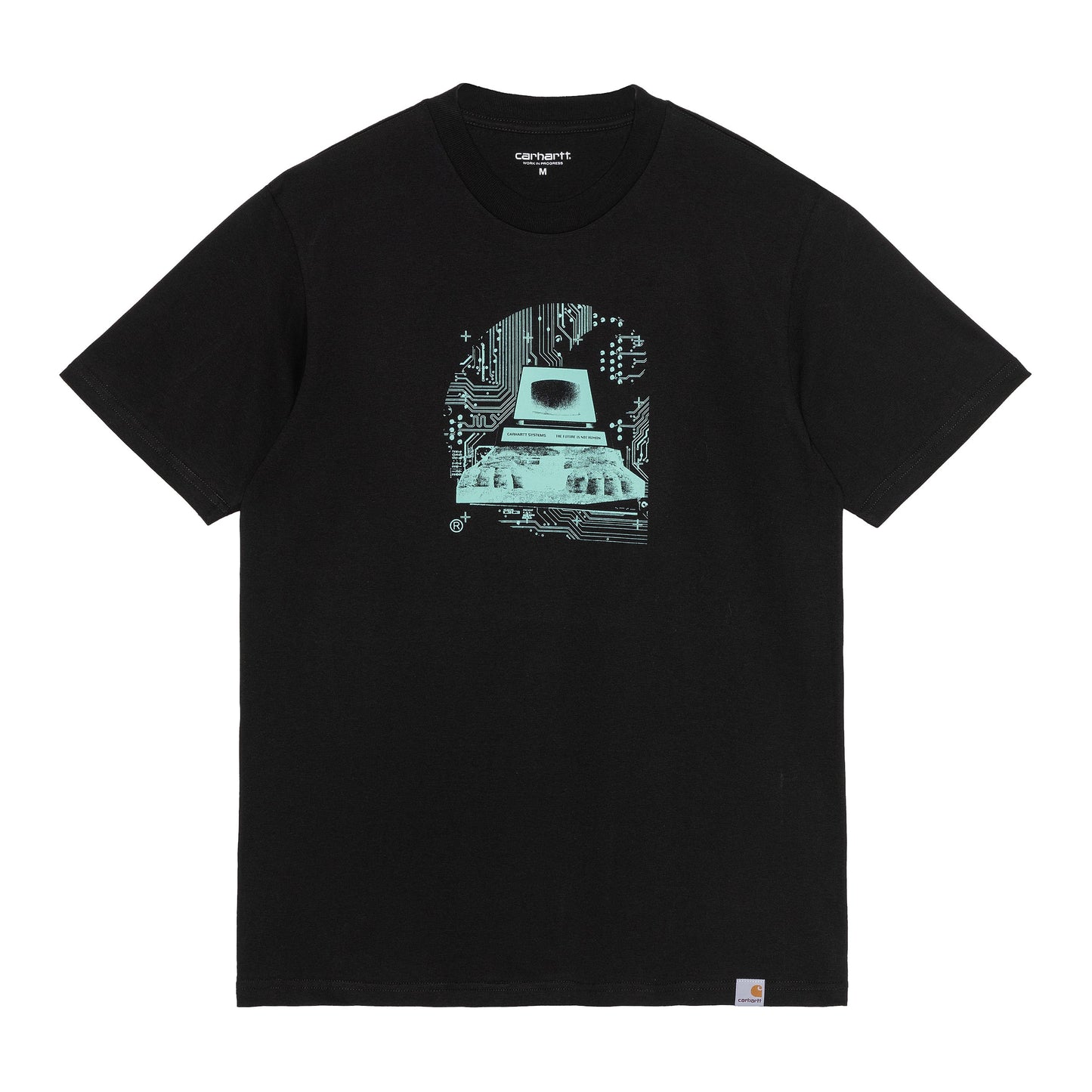 Carhartt WIP Systems C T-Shirt - Black Light Blue