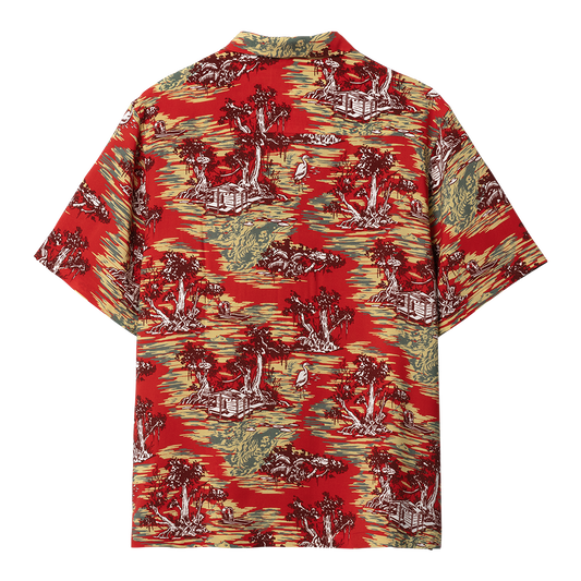 Carhartt WIP Bayou Shirt - Bayou Print Red Sunset