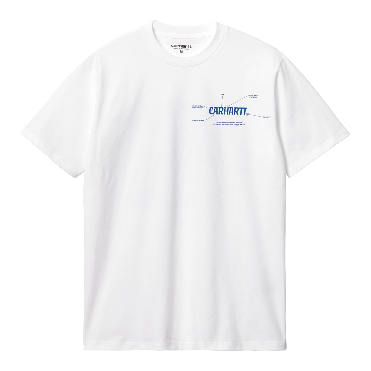 Carhartt WIP Blueprint T-Shirt - White Blue