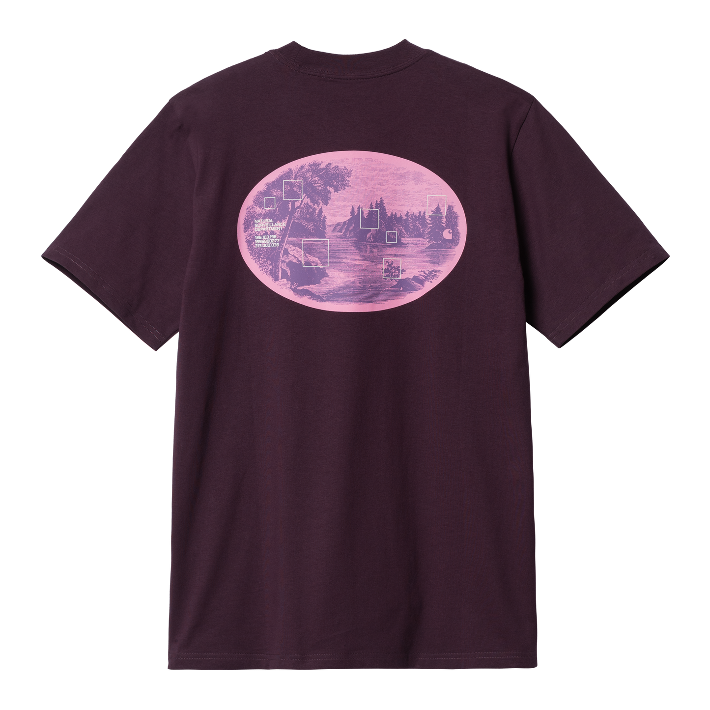 Carhartt WIP Natural Surveillance T-Shirt - Dark Plum