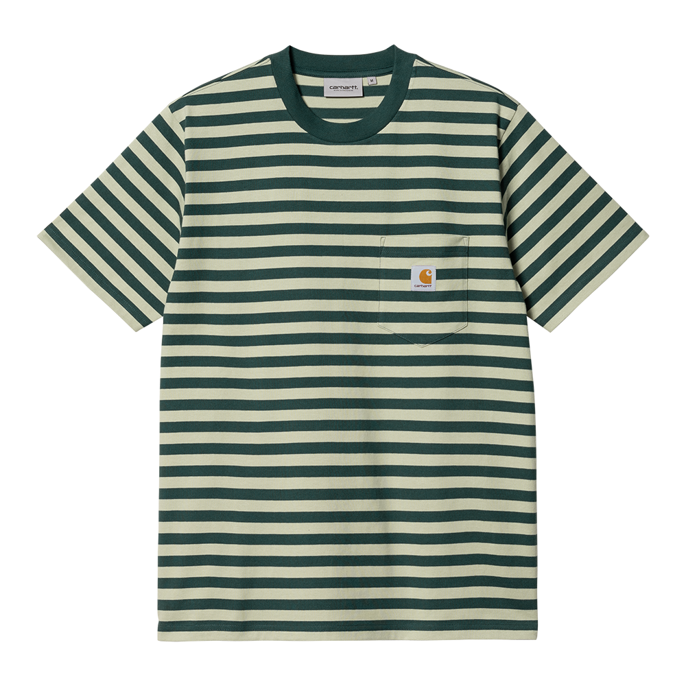 Carhartt WIP Scotty Stripe Pocket T-Shirt - Botanic
