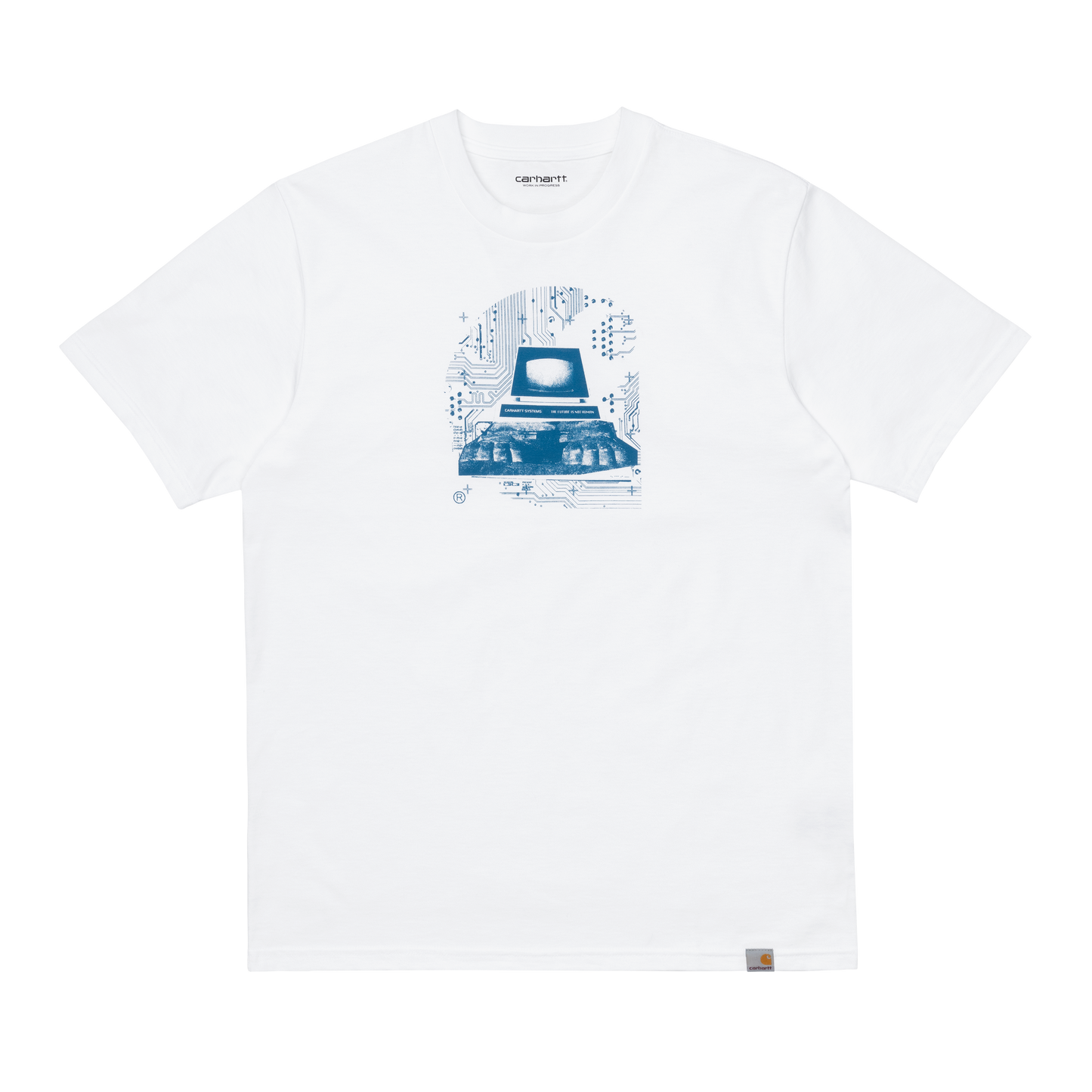 Carhartt WIP Systems C T-Shirt - White Blue