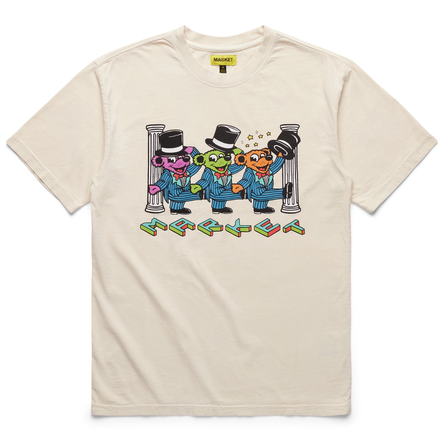 MARKET Dancing Trio Bear T-Shirt - Sand