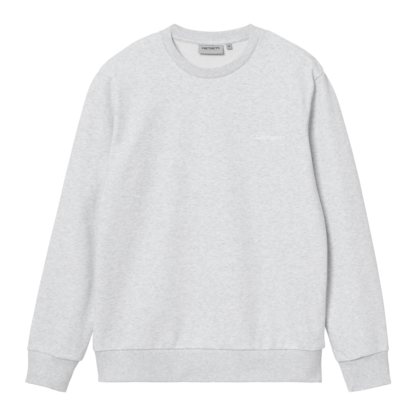 Carhartt WIP Script Embroidery Sweatshirt - Ash Heather White