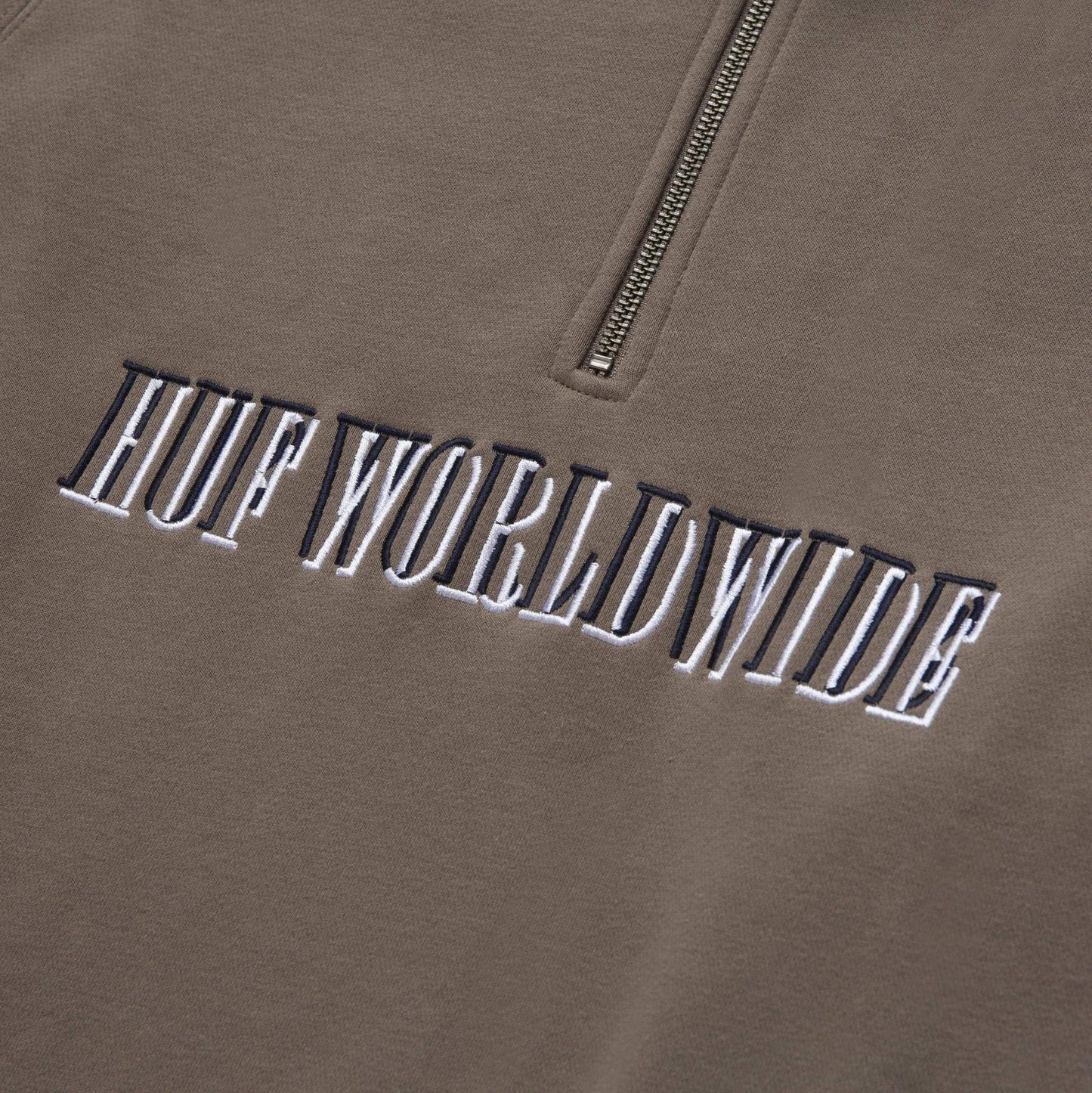 HUF Shadow Serif 1/4 Zip Mockneck - Navy Blazer
