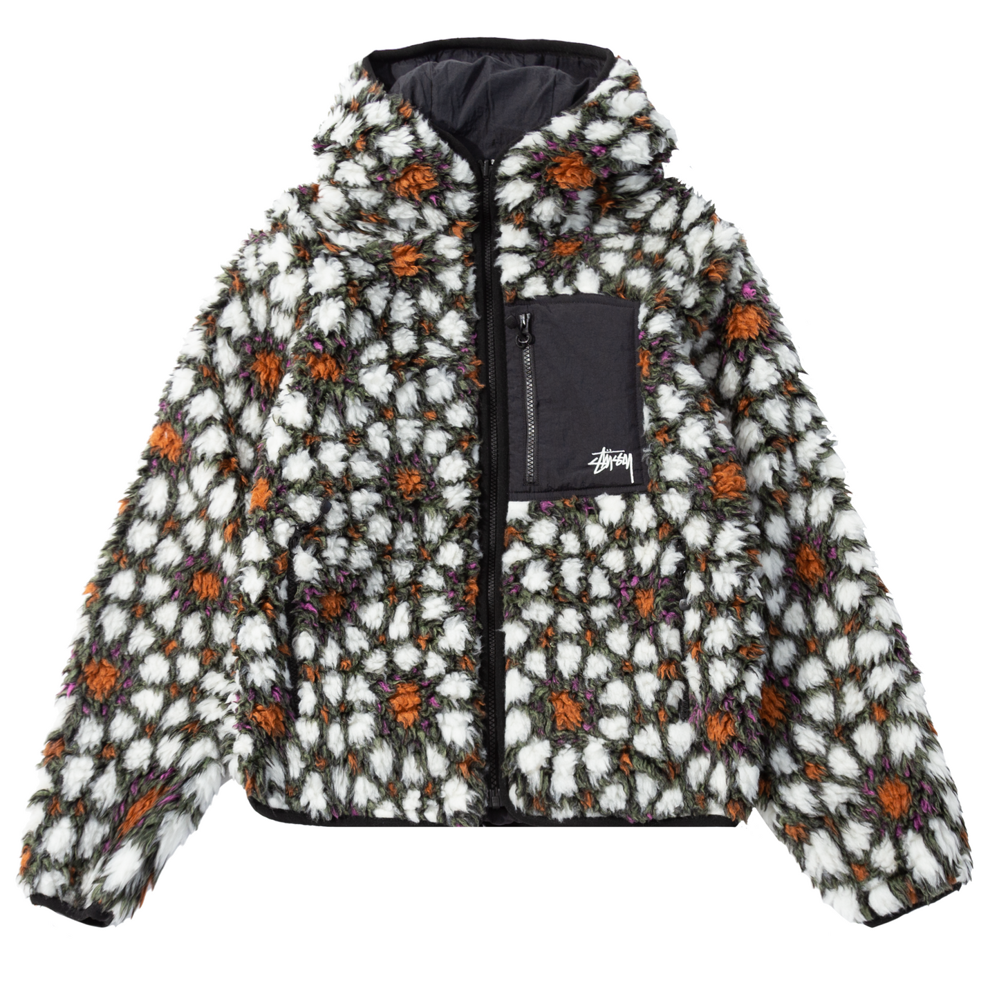 Stüssy Pattern Sherpa Jacket - Natural