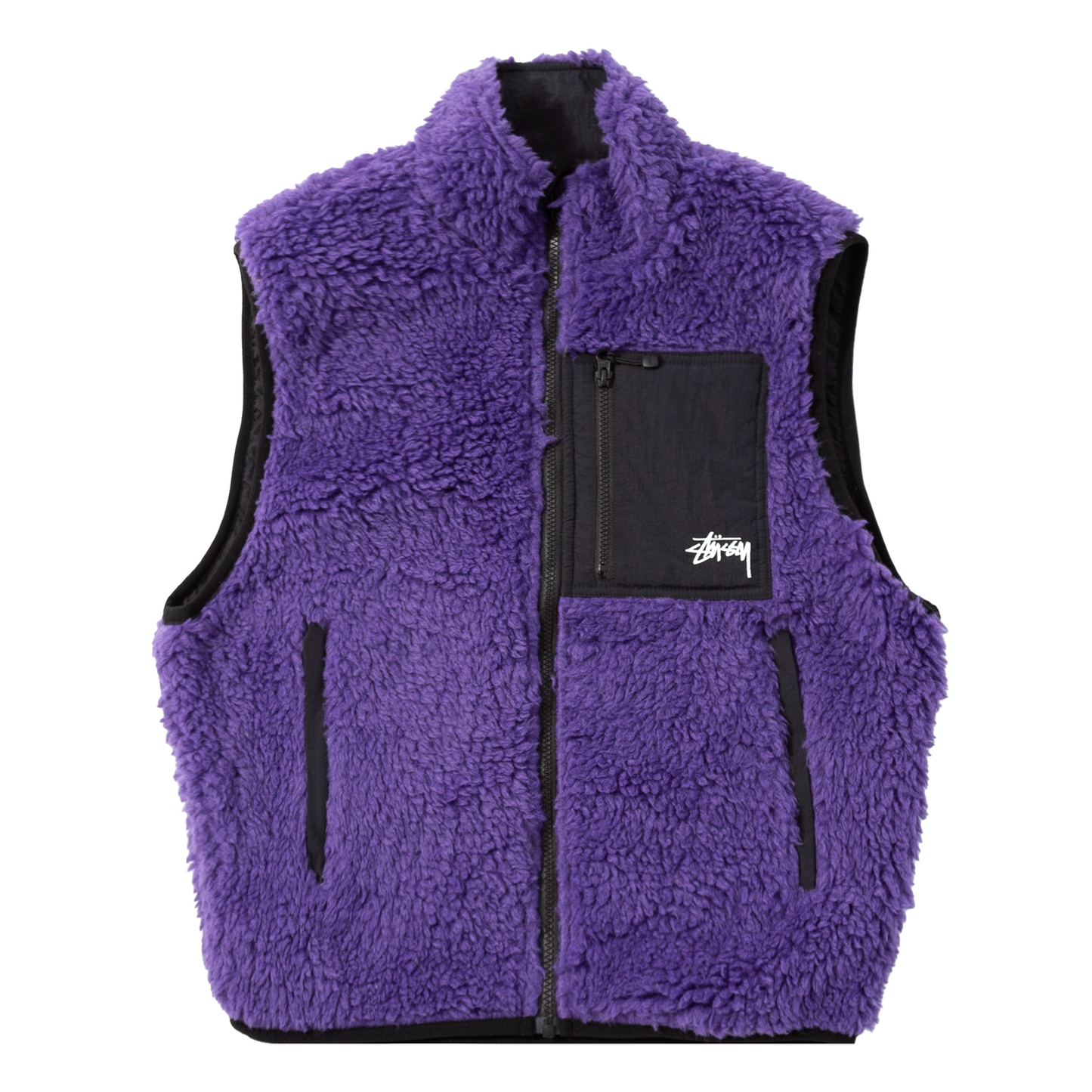 Stüssy Sherpa Vest - Purple