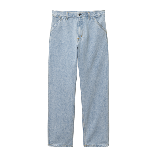 Carhartt WIP Single Knee Pant - Blue Heavy Stone Bleached