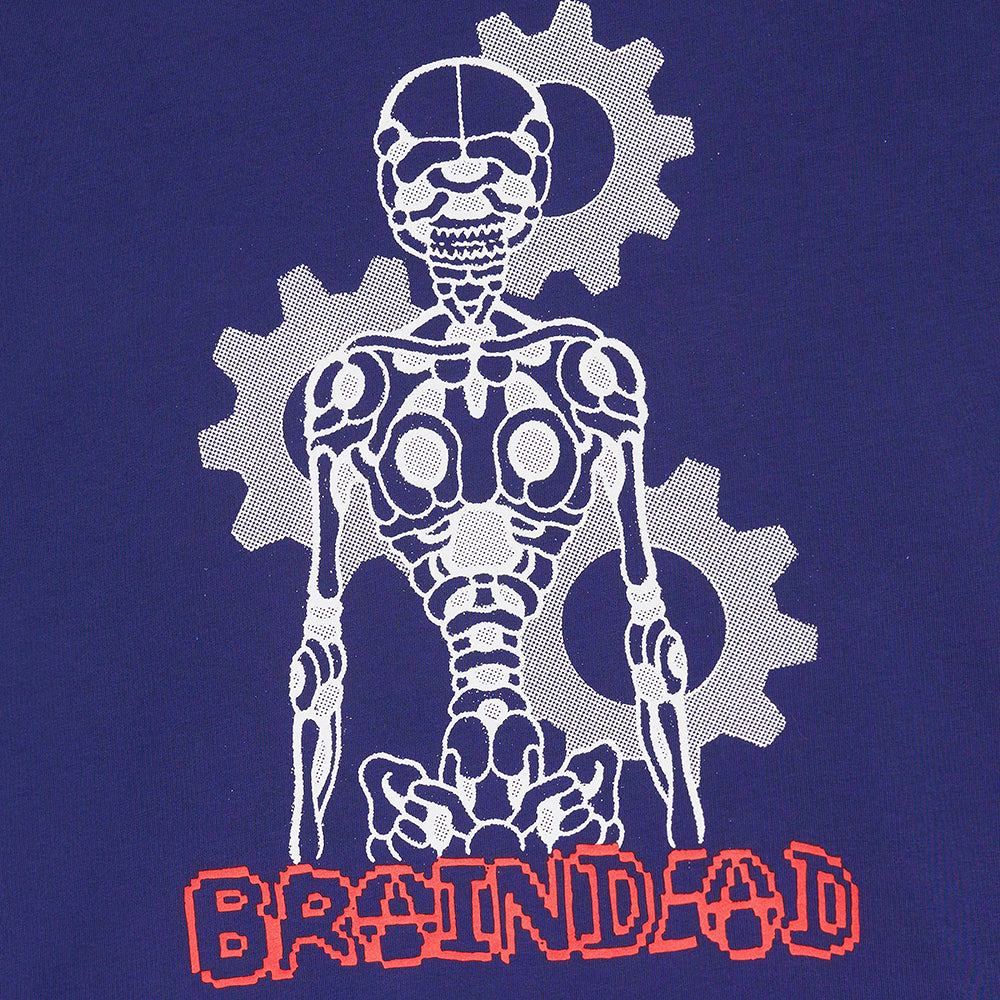 Brain Dead Skeletal LS T-Shirt - Navy