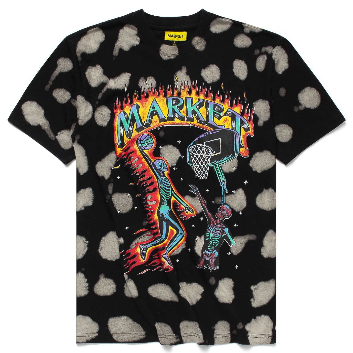 MARKET Skelly Digi Dunk Tie Dye T-Shirt - Black