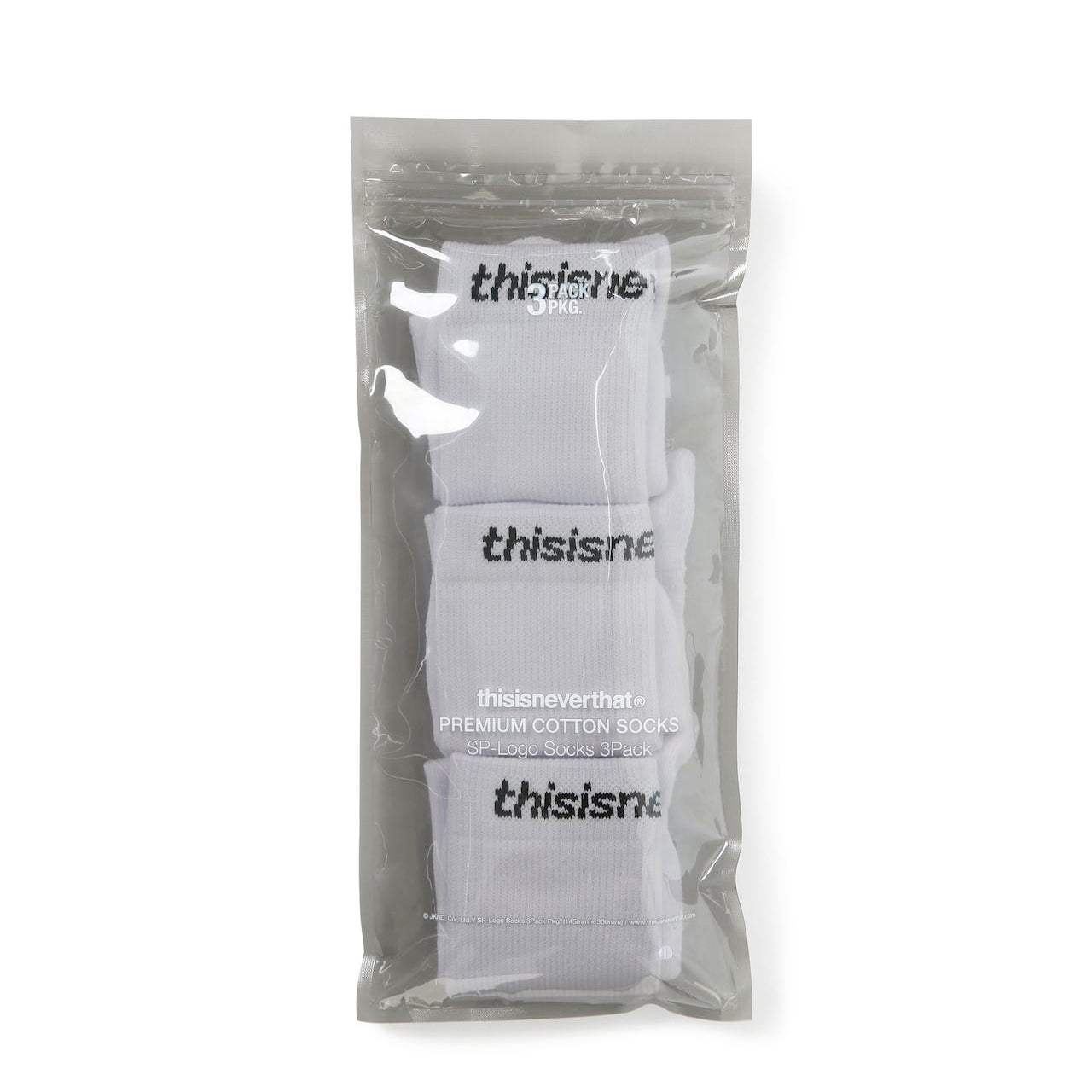 thisisneverthat SP-Logo Sock (3 Pack) - White