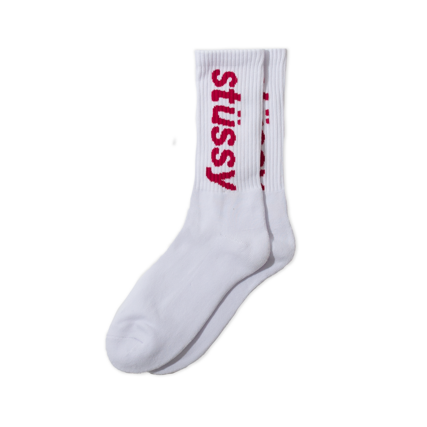 Stüssy Helvetica Jacquard Socks - Hot Pink