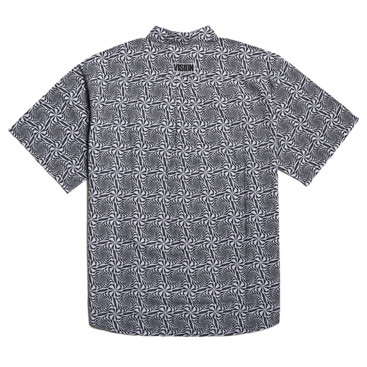 Visions Streetwear OG Spirals Button Down Shirt - Black