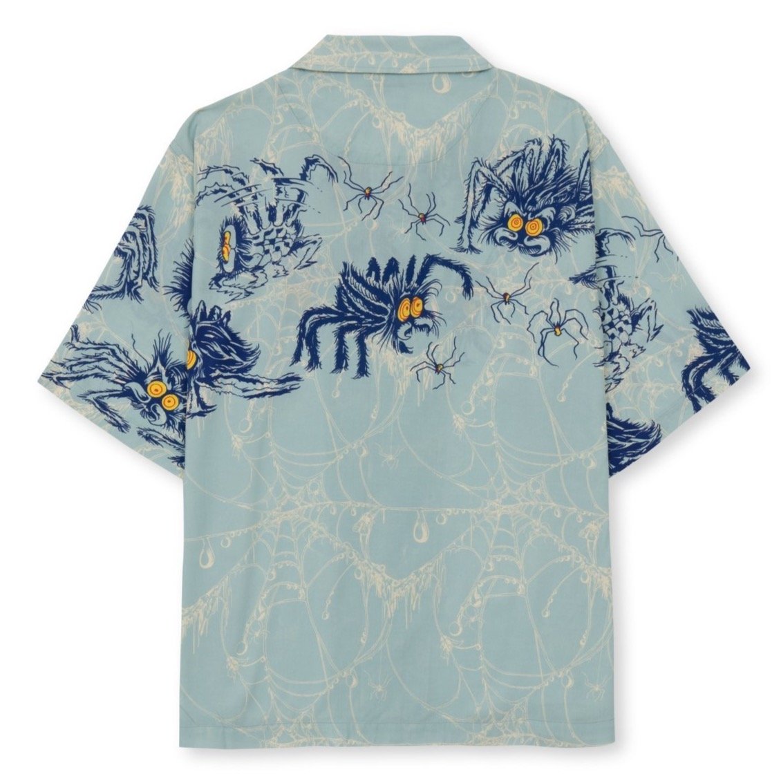 Brain Dead Horfee Spiders Rayon Shirt - Light Blue