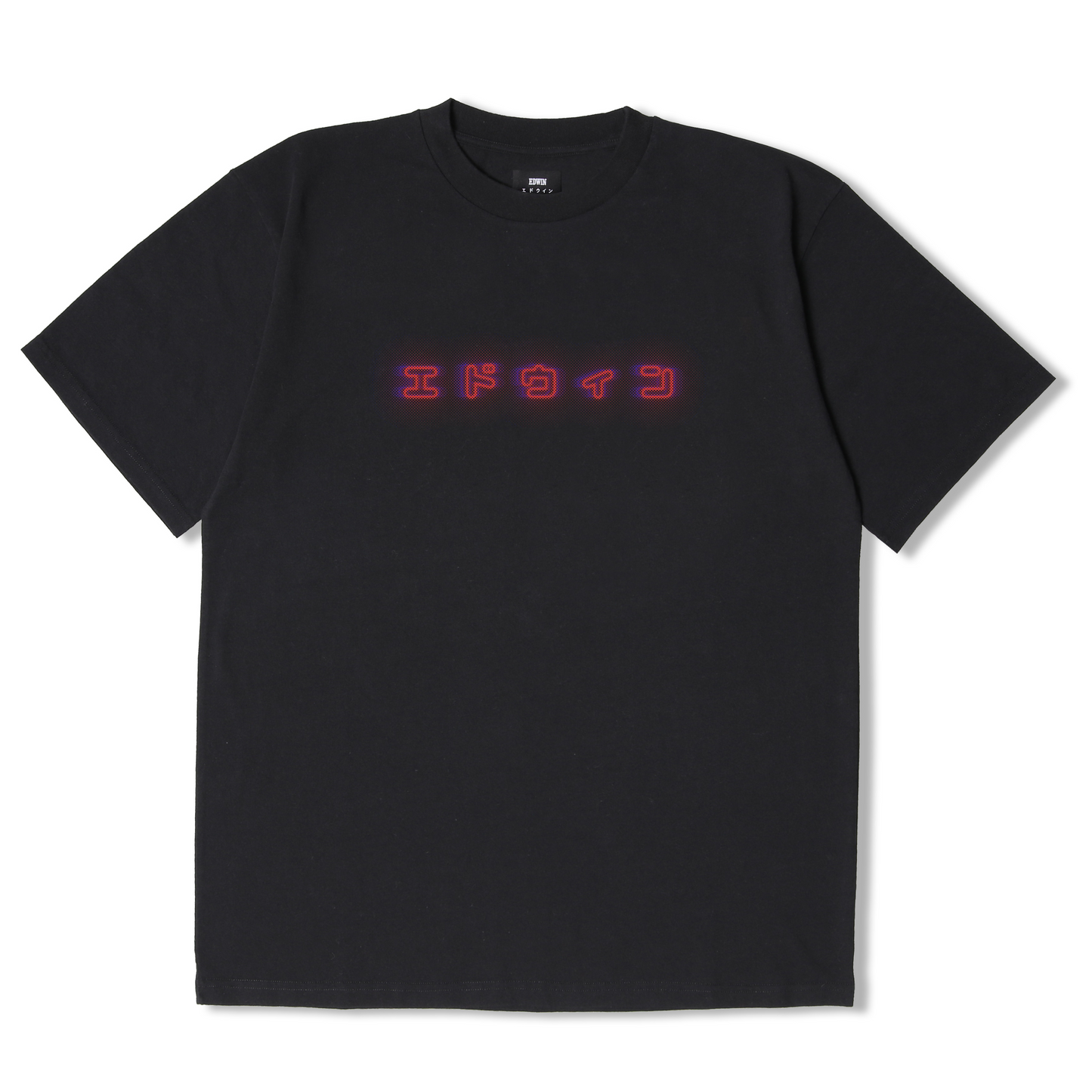 Edwin Neon Katakana T-Shirt - Black Garment Washed