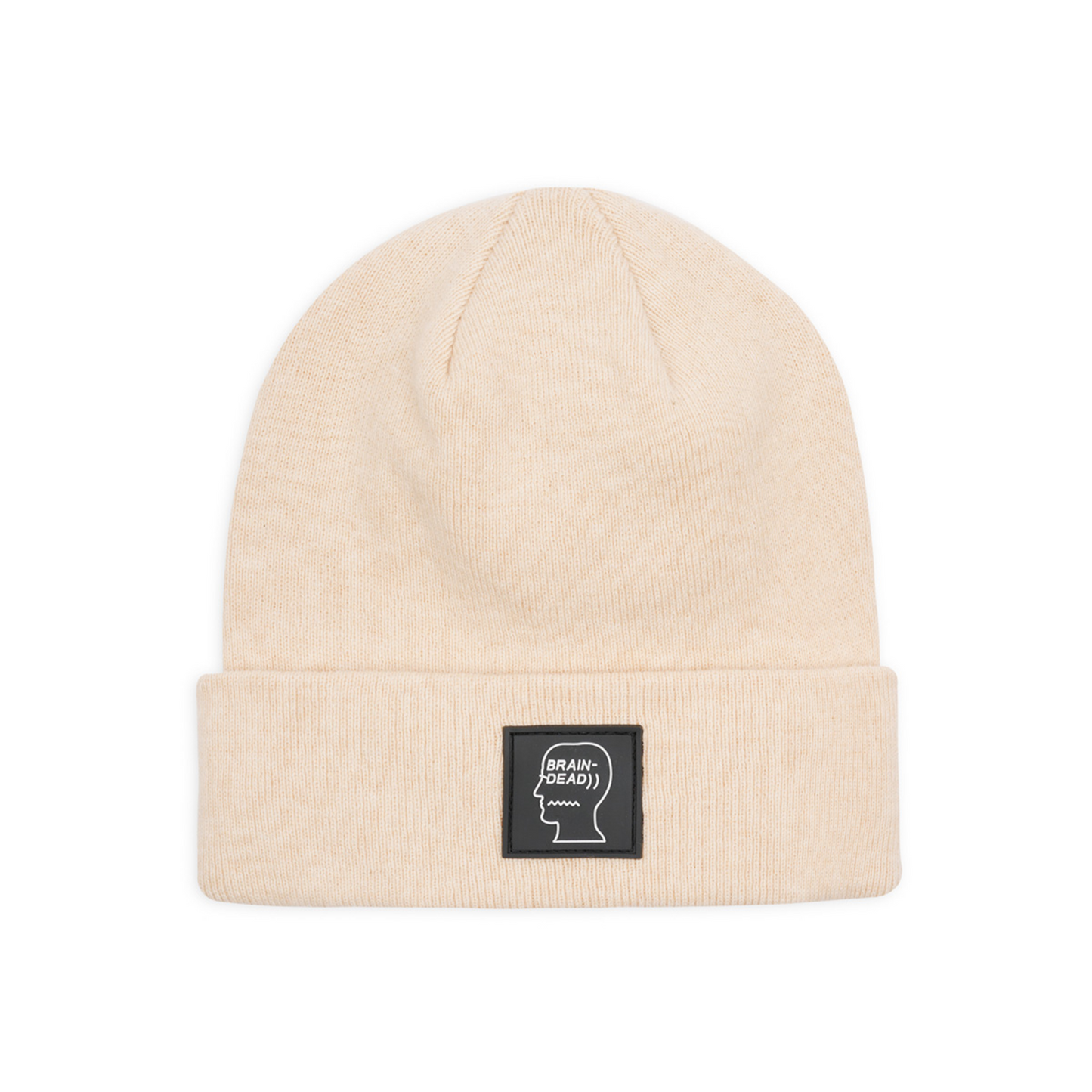Brain Dead Logo Head Wool Beanie - Cream
