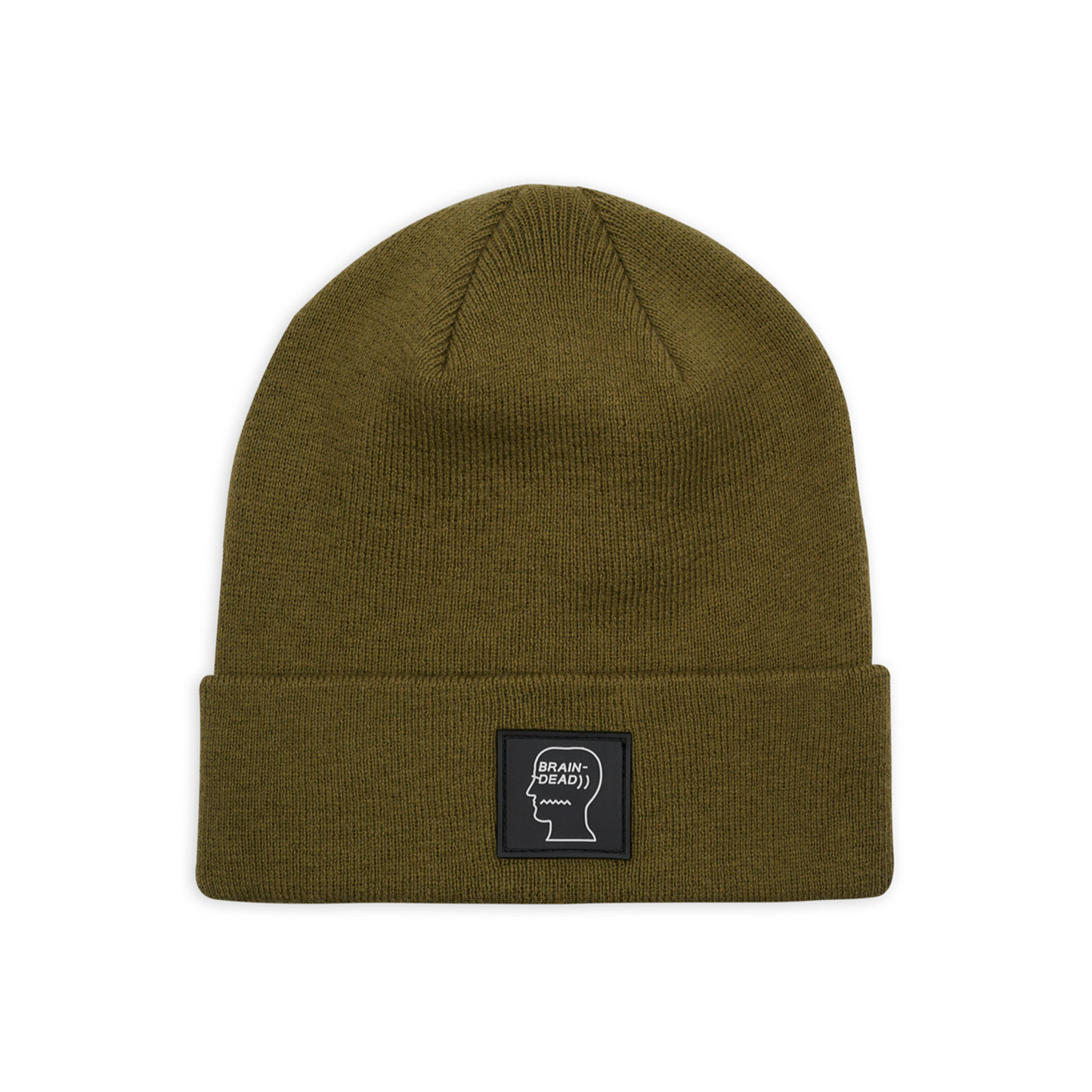 Brain Dead Logo Head Wool Beanie - Olive