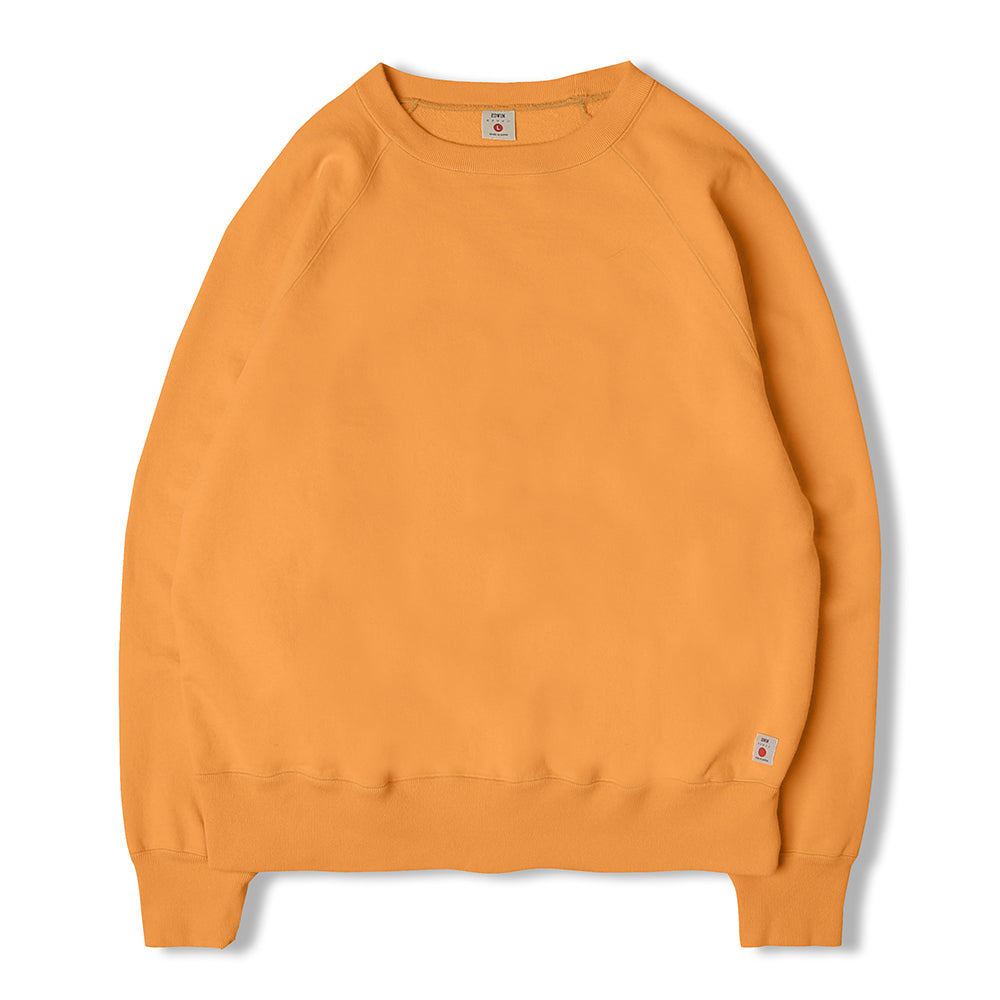 Edwin Raglan-Sleeve Crew Sweat - Orange