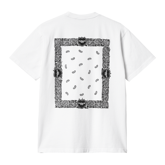 SS Paisley T-Shirt - White Black
