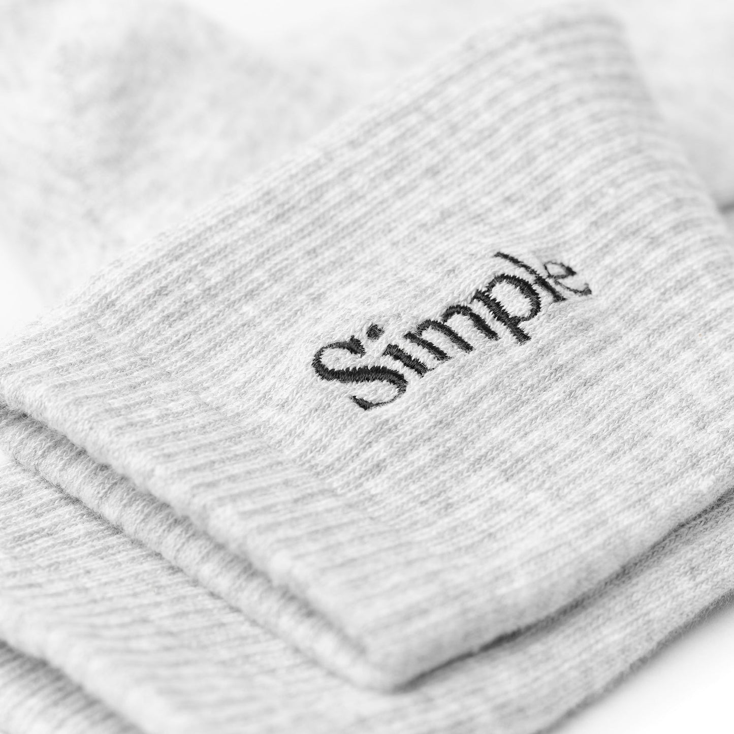 Simple Vertical Logo Sock - Heather Grey