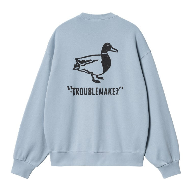 Carhartt WIP Stamp Crew Sweat - Misty Sky Black