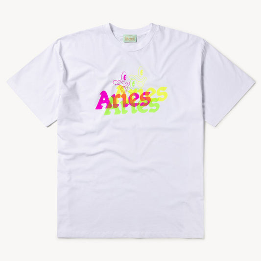 Aries Arise Trippy Aye Duck T-Shirt - White