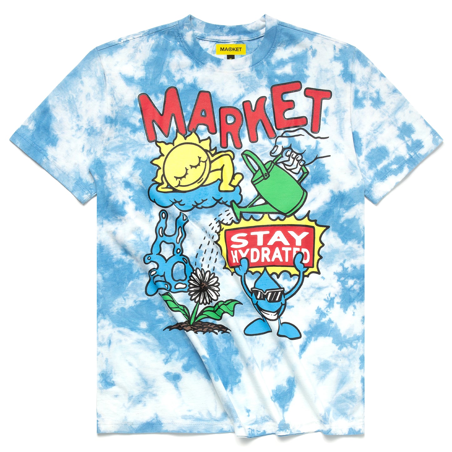 MARKET Stay Hydrated Tie Dye T-Shirt - Waterworks