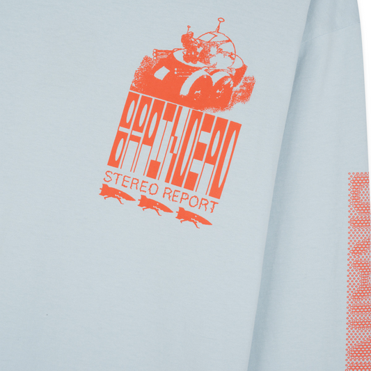 Brain Dead Stereo Report LS T-Shirt - Light Blue