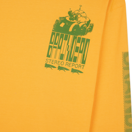 Brain Dead Stereo Report LS T-Shirt - Orange