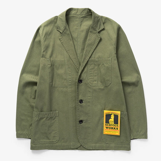 Service Works Drill Server Suit Jacket - Olive