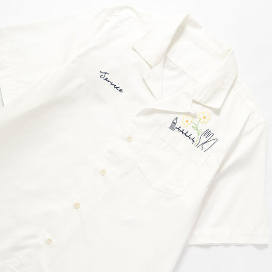 Service Works Light Twill Necessities S/S Shirt - Off White