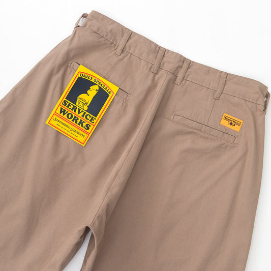 Service Works Twill Part Timer Shorts - Mushroom