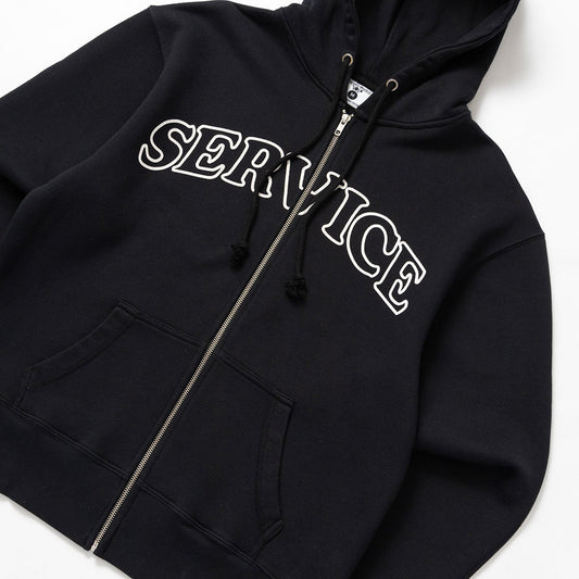 Service Works Arch Logo ZIp Hoodie - Black