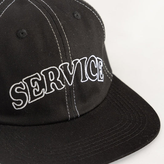 Service Works Arch Logo Contrast Stitch Cap - Black