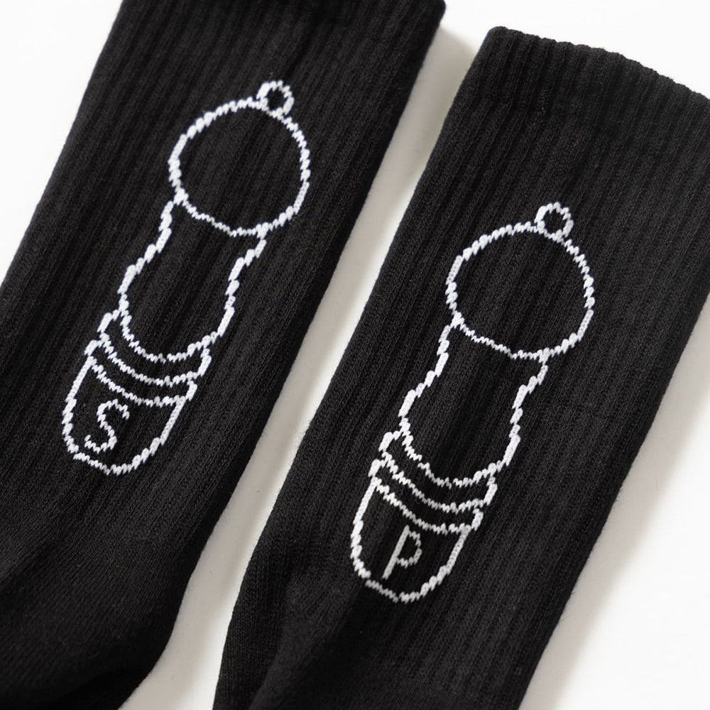 Service Works Salt + Pepper Socks - Black
