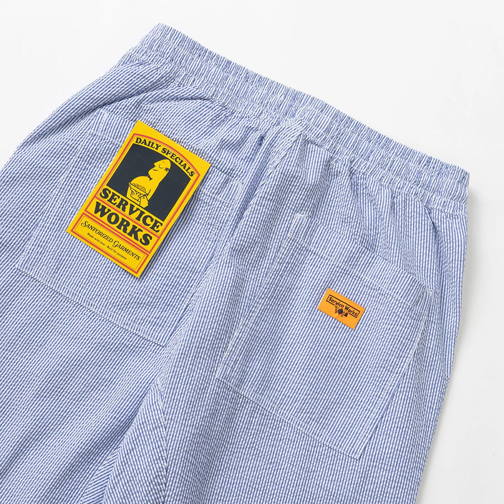 Service Works Seersucker Chef Pants - Navy Stripe
