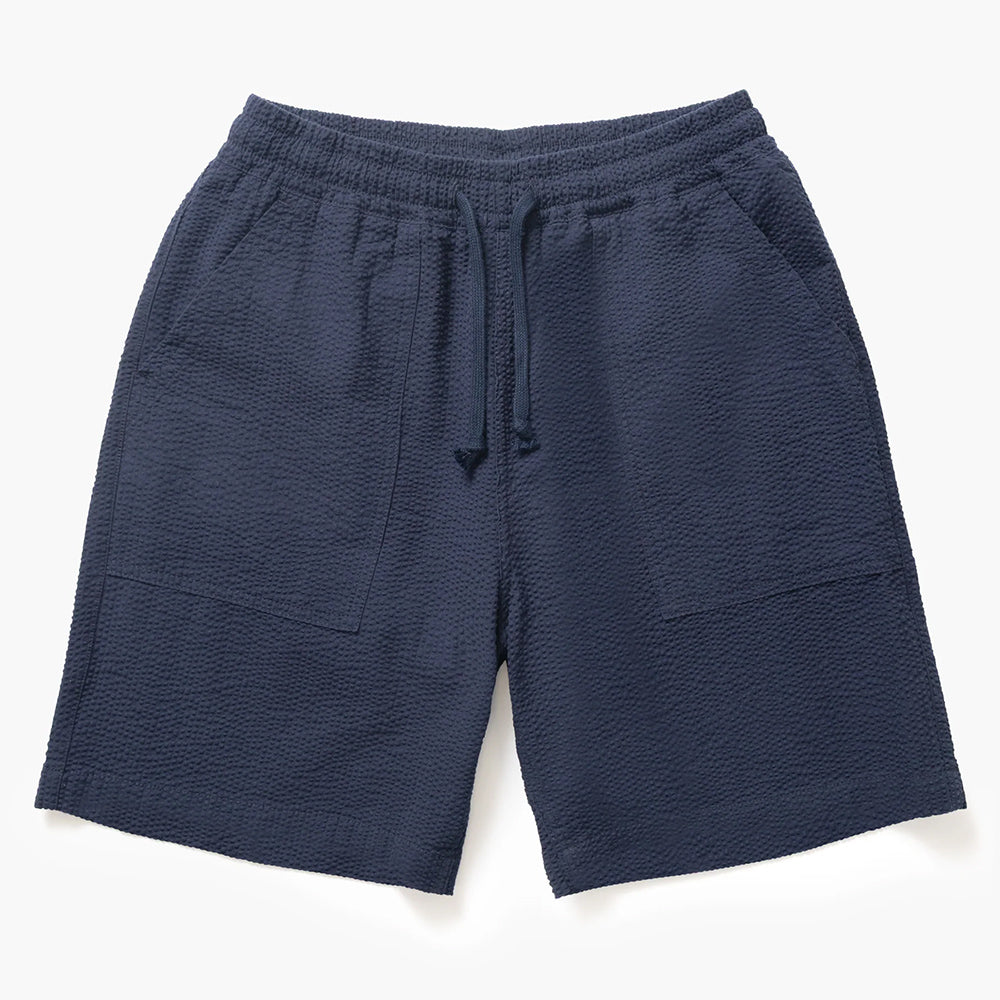 Service Works Seersucker Chef Shorts - Dark Navy