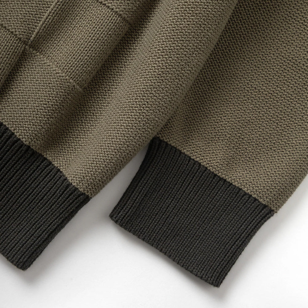 Service Works Check Panel Cardigan - Olive