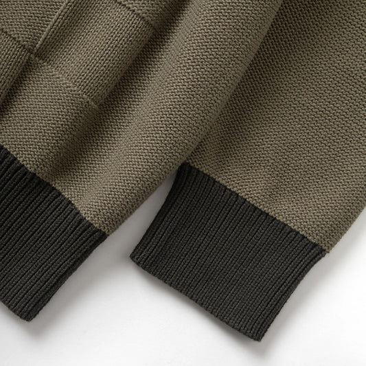 Service Works Check Panel Cardigan - Olive