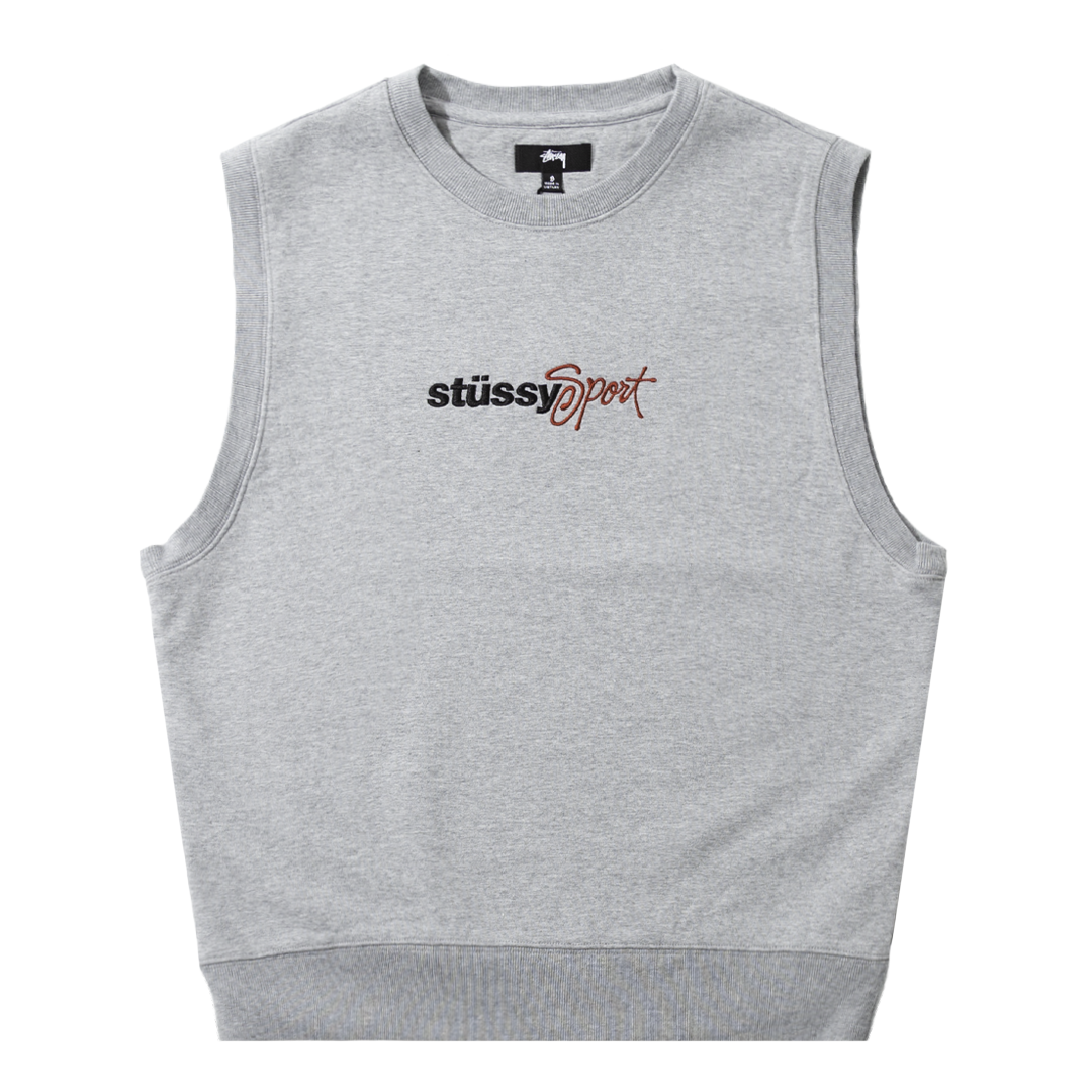 Stüssy Sport Fleece Vest - Grey Heather