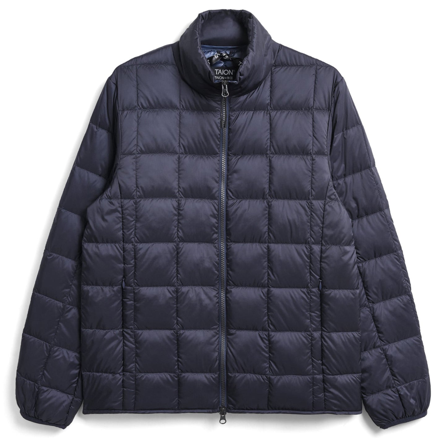 Taion Hi-Neck Zip Down Jacket - Navy