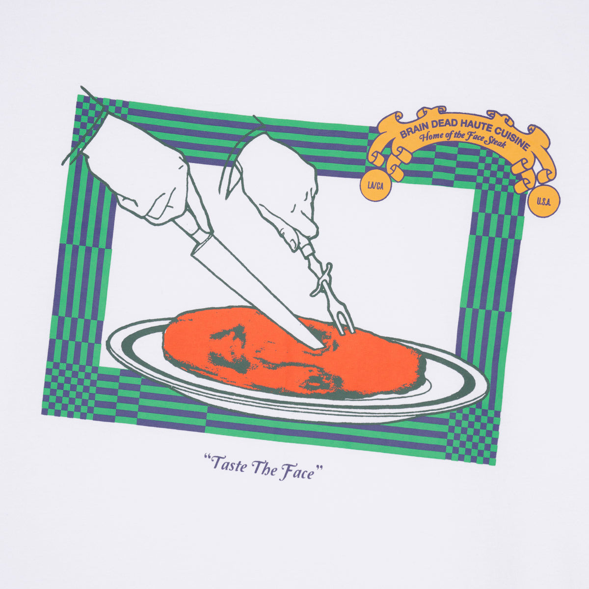 Brain Dead Taste The Face T-Shirt - White
