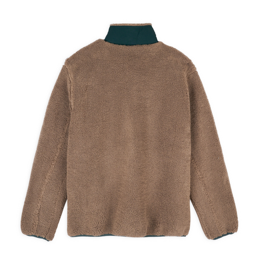 Brain Dead Teddy Sherpa Half Zip Jacket - Nutmeg