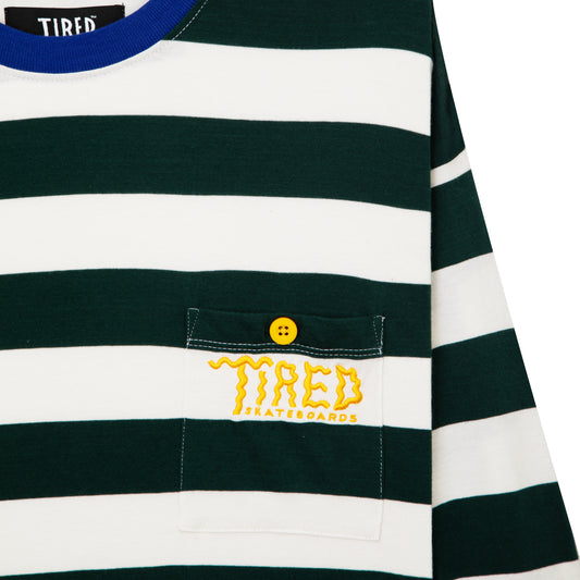 Tired Skateboards Colorblock LS Pocket Tee - Purple Forest