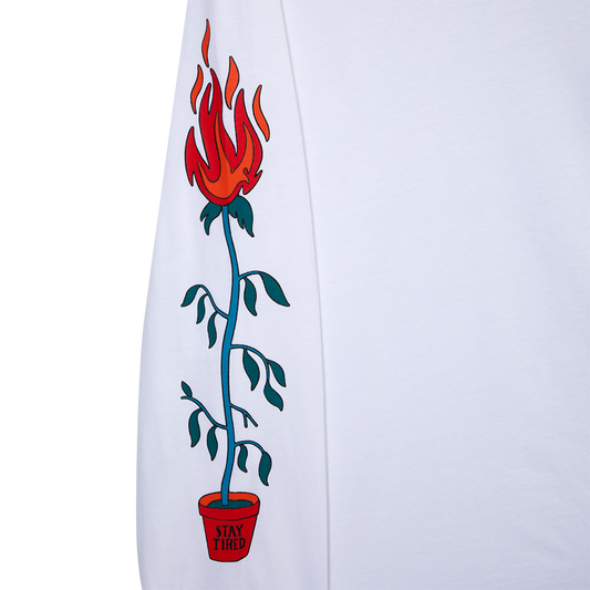 Tired Nothingth Organic LS T-Shirt - White