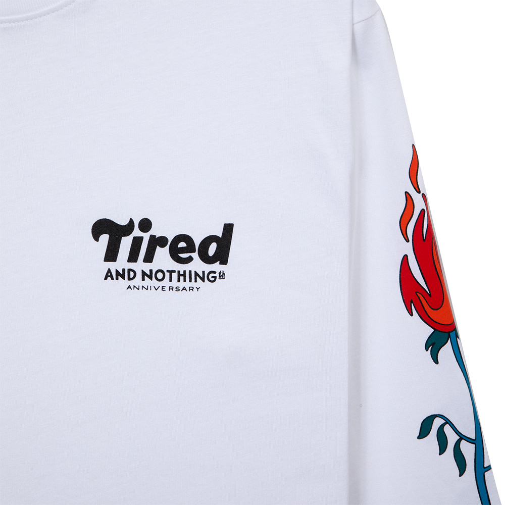 Tired Nothingth Organic LS T-Shirt - White