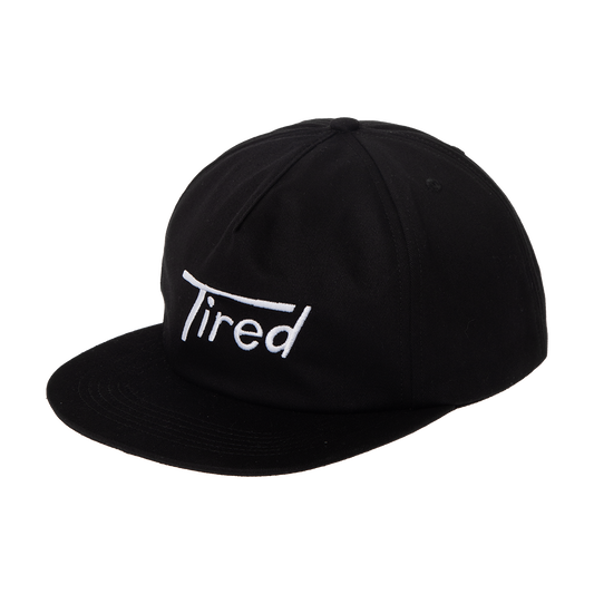 Tired Skateboards Old Mobil 5 Panel Cap - Black